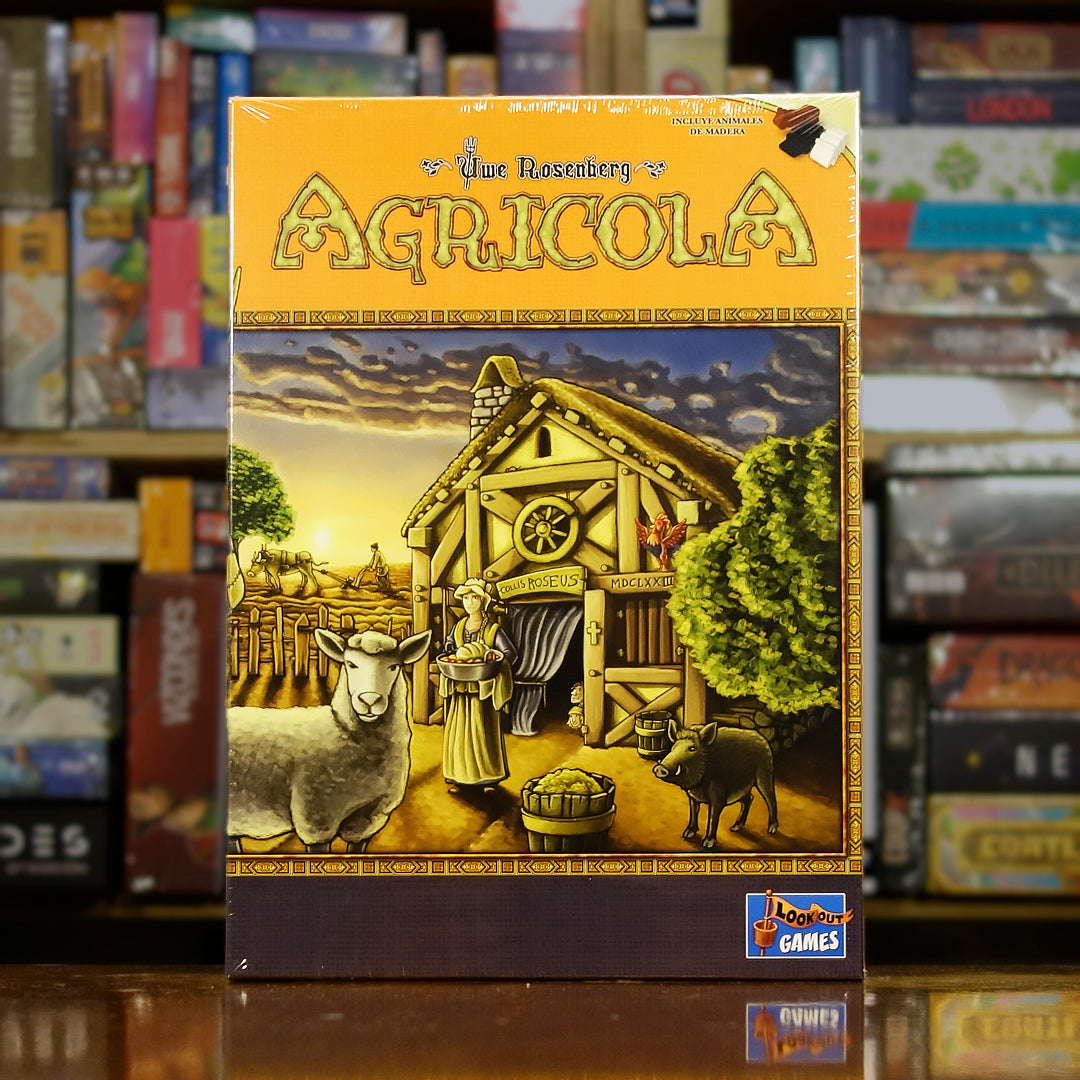 Portada del juego de mesa 'Agricola' disponible en Mana House - Agricultura. Agricultura, Animales, Economía.