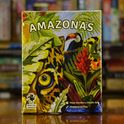 Portada del juego de mesa 'Amazonas' disponible en Mana House - Familiar, Memoria, Agilidad, Cartas, Animales.