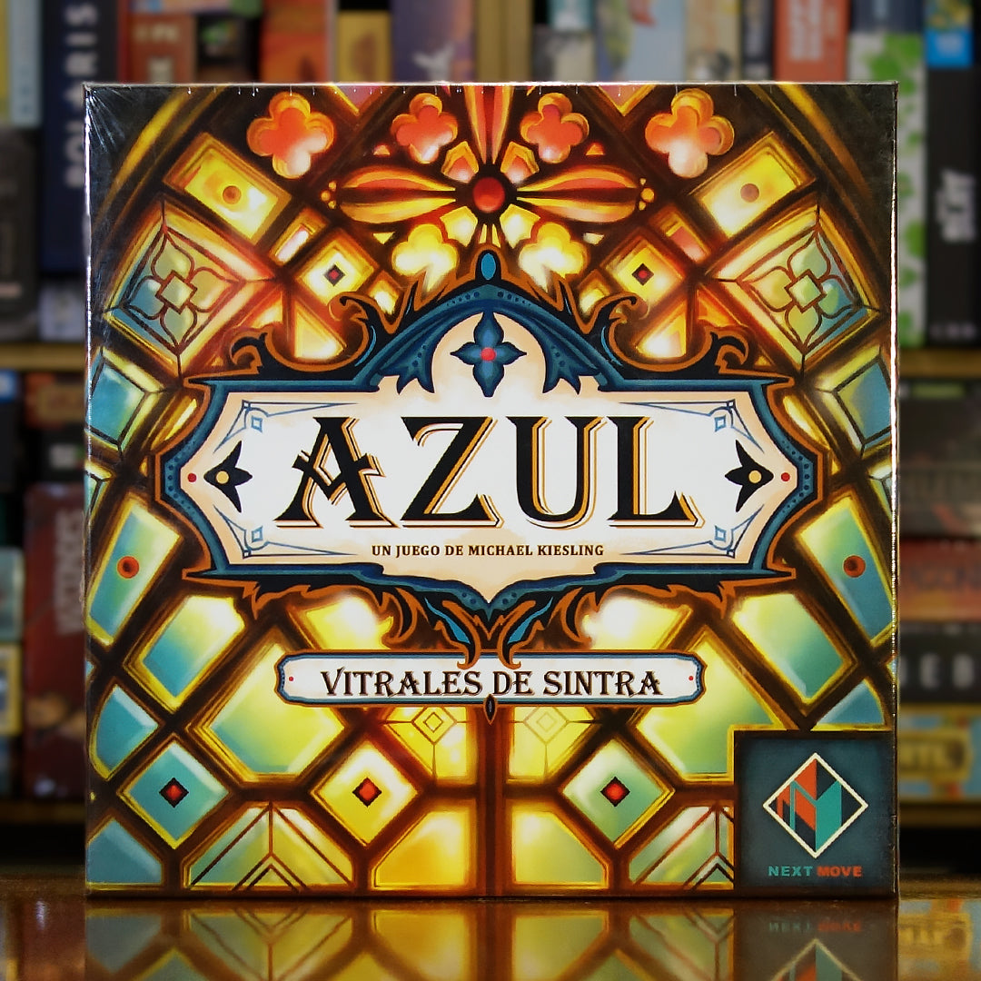 Portada del juego 'Azul: Vitrales de Sintra' disponible en Mana House – Juego abstracto, Vidrieras coloridas, Inspirado en el Palacio de Sintra, Estrategia y elegancia visual. Azul: Stained Glass of Sintra