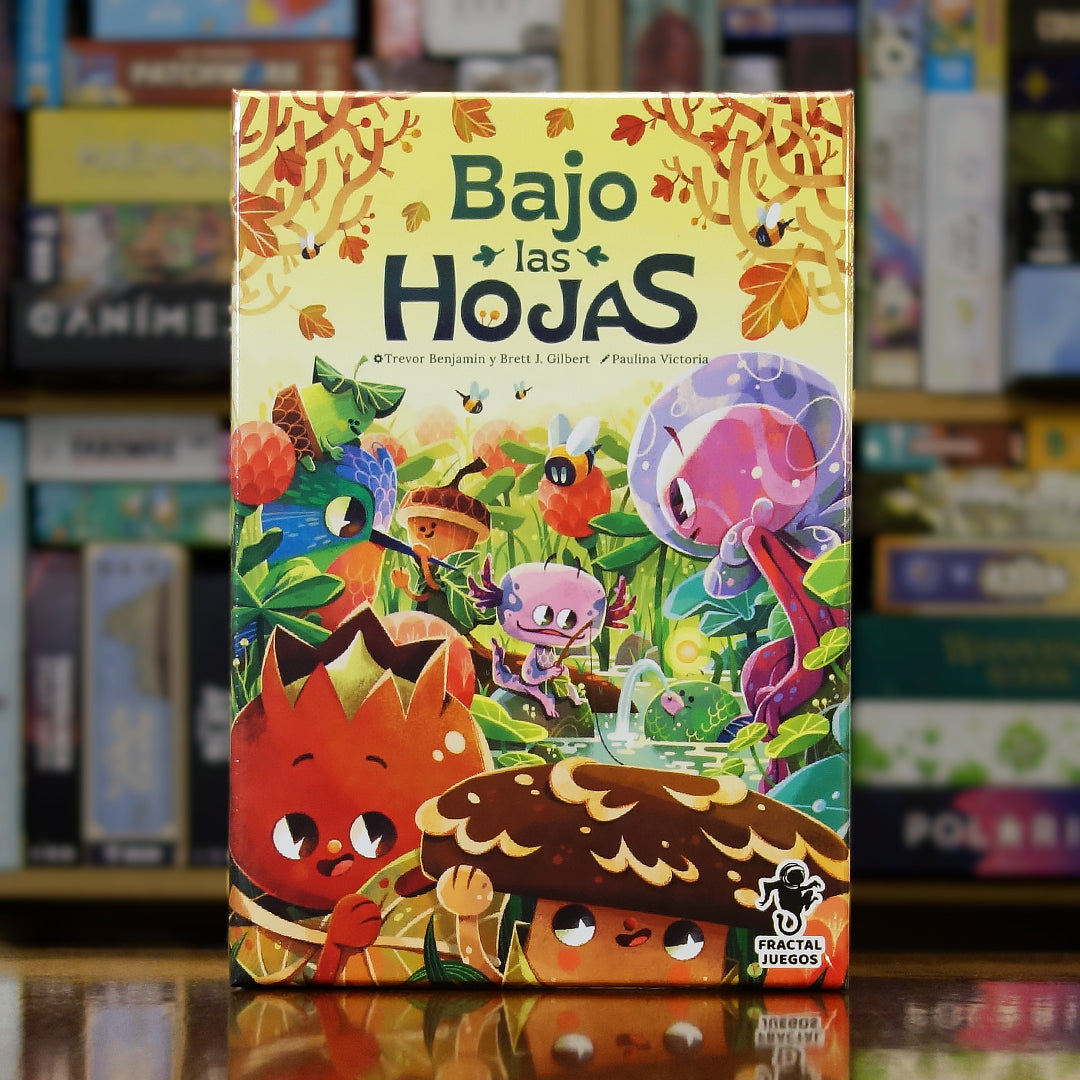 Portada del juego Bajo las Hojas disponible en Mana House – Juego de observación, Naturaleza y biodiversidad, Colibríes y abejas, Ecosistema oculto, Exploración visual. Under the Leaves