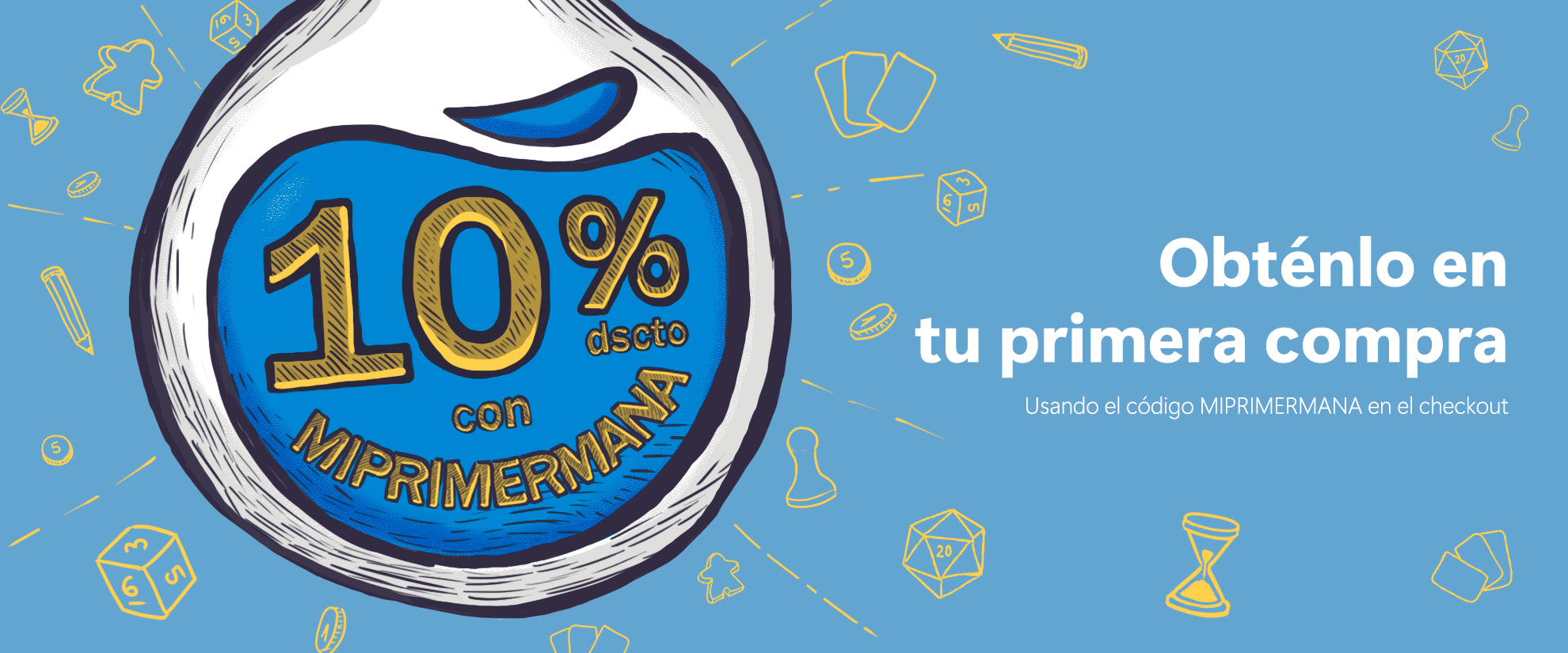 Banner promocional de Mana House: 10% de descuento en la primera compra con el código MIPRIMERMANA. Envíos a todo Chile.