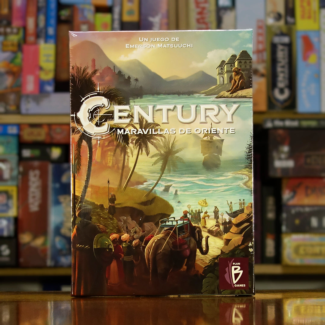 Portada del juego de mesa 'Century: Maravillas de Oriente' disponible en Mana House - Comercio, Estrategia, Rutas, Recursos, Exploración.