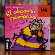 Portada del juego El Abejorro Tramposo disponible en Mana House – Juego de cartas, Mecánica de engaño, Humor descarado, Dinámica familiar y divertida, Ilustraciones coloridas. Schummel Hummel