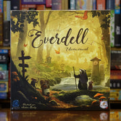 Portada del juego 'Everdell: Edición Esencial' disponible en Mana House – Juego de colocación de trabajadores, Criaturas del bosque, Ilustraciones encantadas, Alternativa accesible con componentes de cartón, Versión para 2 a 4 jugadores.