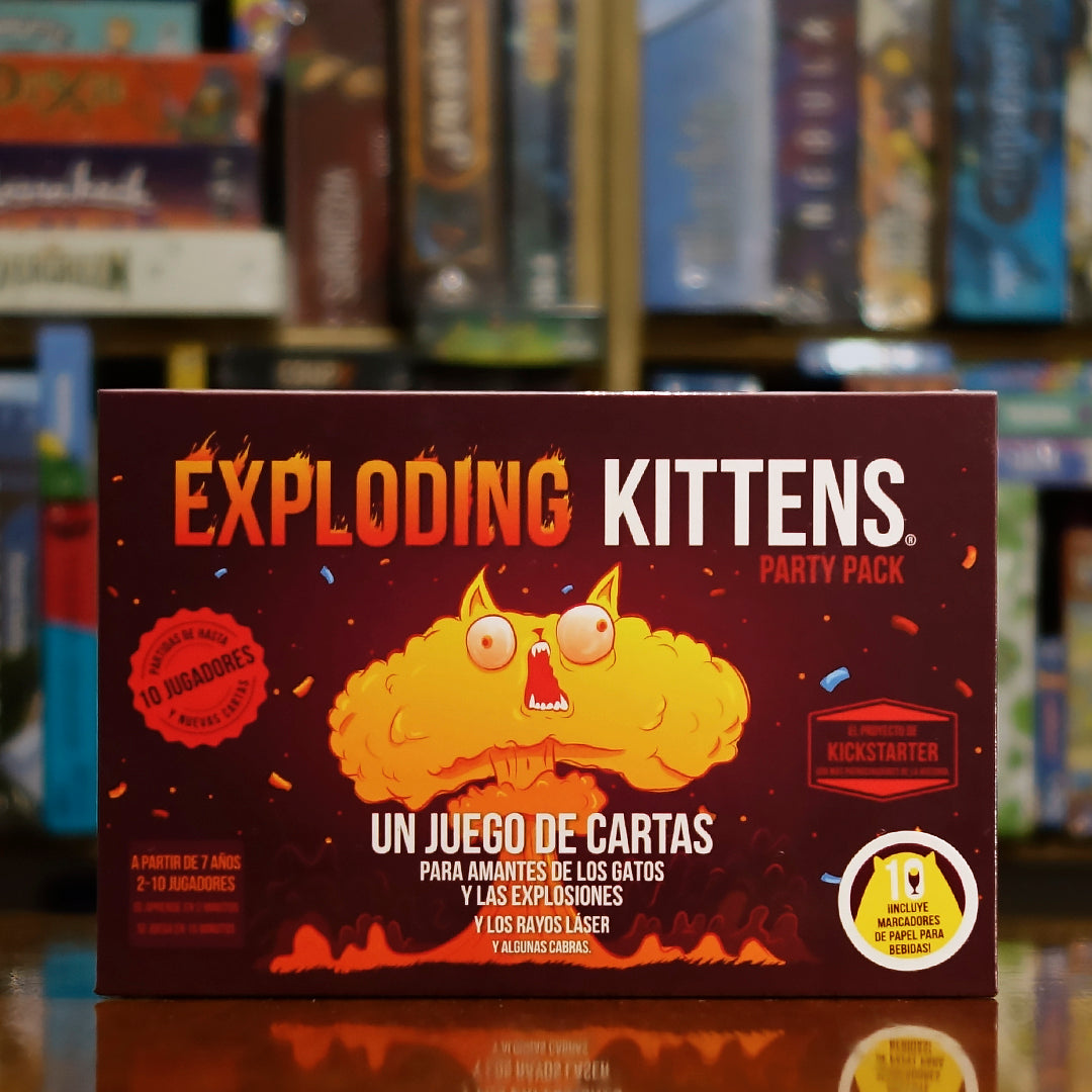 Portada del juego de mesa 'Exploding Kittens: Party Pack' disponible en Mana House - Humor. Animales, Cartas, Humor.