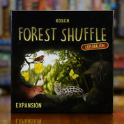 Portada de la expansión 'Forest Shuffle: Exploración' disponible en Mana House – Juego de cartas, Naturaleza, Caves asimétricas, Opciones en solitario con Automa, Nuevas cartas especiales. Forest Shuffle: Exploration