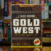 Portada del juego 'Gold West – Edición Limitada' disponible en Mana House – Juego estratégico, Gestión de recursos, Control de áreas, Ambientado en el Lejano Oeste, Incluye expansiones Bandidos y Mercado. Limited Edition