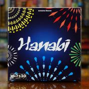 Portada del juego Hanabi disponible en Mana House – Juego cooperativo, Fuegos artificiales, Innovador, Deducción y memoria, Trabajo en equipo.