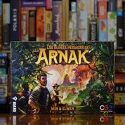 Portada del juego 'Las Ruinas Perdidas de Arnak' disponible en Mana House – Exploración arqueológica, Colocación de trabajadores, Construcción de mazos, Estilo aventura, Arte detallado y temática misteriosa. Lost Ruins of Arnak