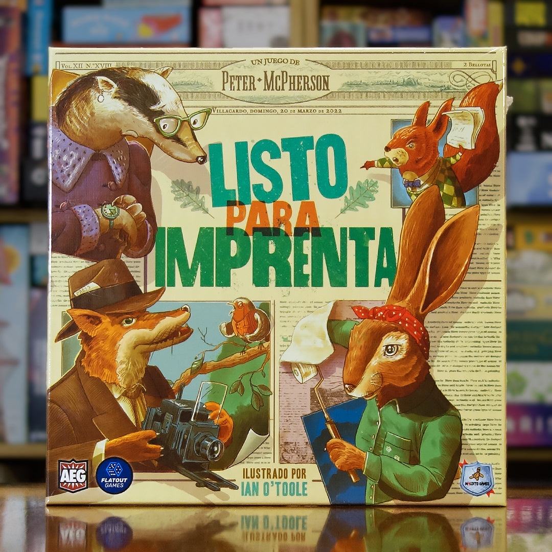Portada del juego Listo para Imprenta disponible en Mana House – Colocación de losetas, Noticias y portadas, Rompecabezas en tiempo real, Mundo boscoso ilustrado, Competencia por historias. Fit to Print