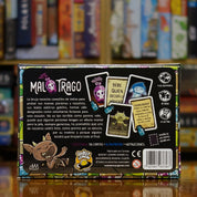 Trasera del juego Mal Trago disponible en Mana House – Juego rápido para 4 a 10 jugadores, Pociones mortales y antídotos, Conjuros y goblins alocados, Duración 15-20 minutos, Ideal para fiestas y grupos grandes.