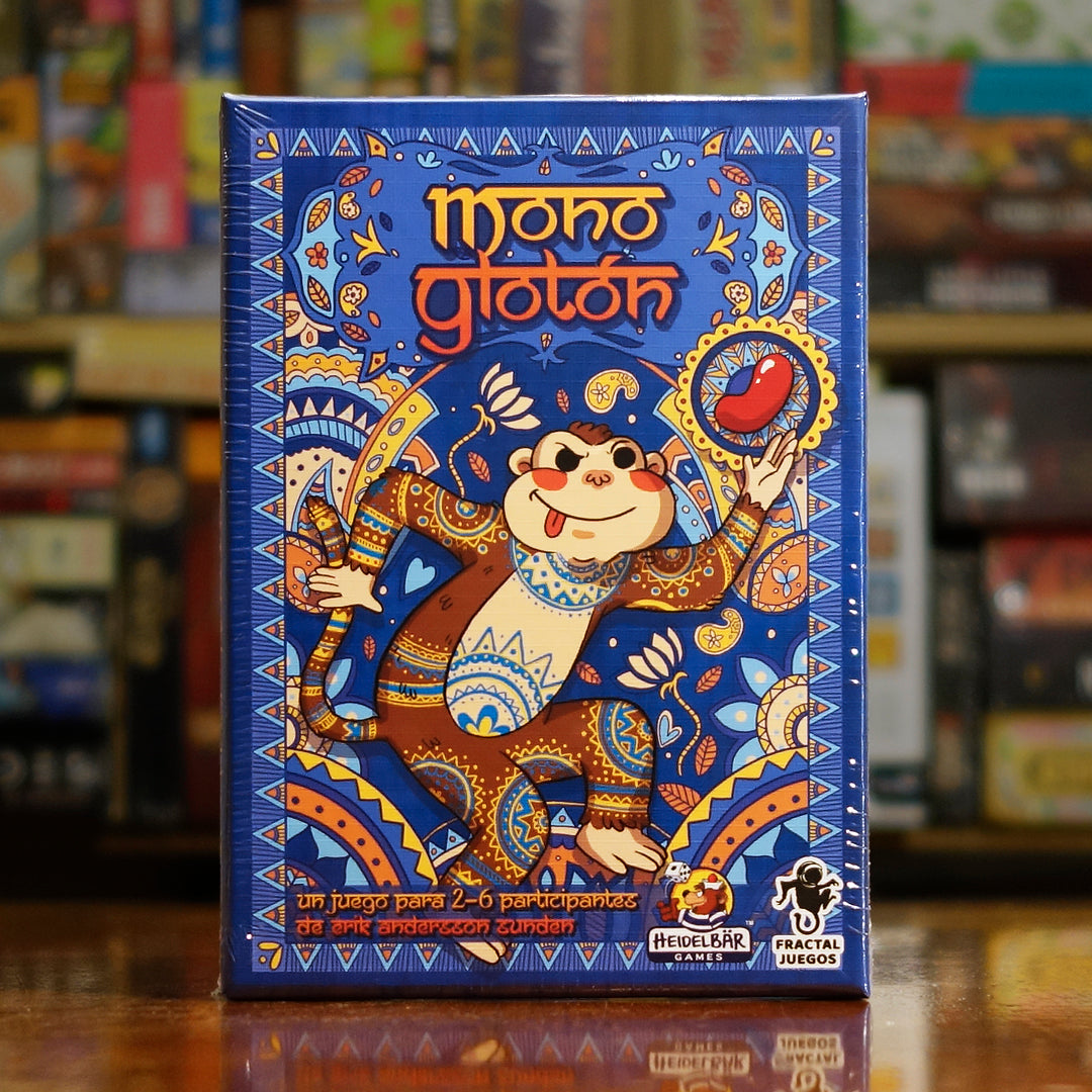 Portada del juego de mesa 'Mono Glotón' disponible en Mana House - Animales. Animales, Cartas. 
Hungry Monkey