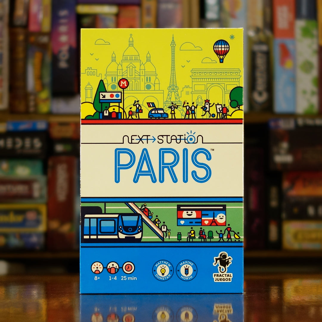 Portada del juego de mesa 'Next Station: Paris' disponible en Mana House - Familiar, Estrategia, Transporte, Dibujo, Planificación.