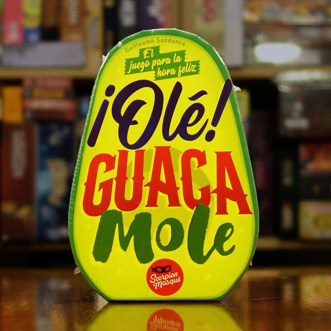 Portada del juego de mesa 'Olé Guacamole' disponible en Mana House - Juego de Palabras. Comida, Juego de Palabras.