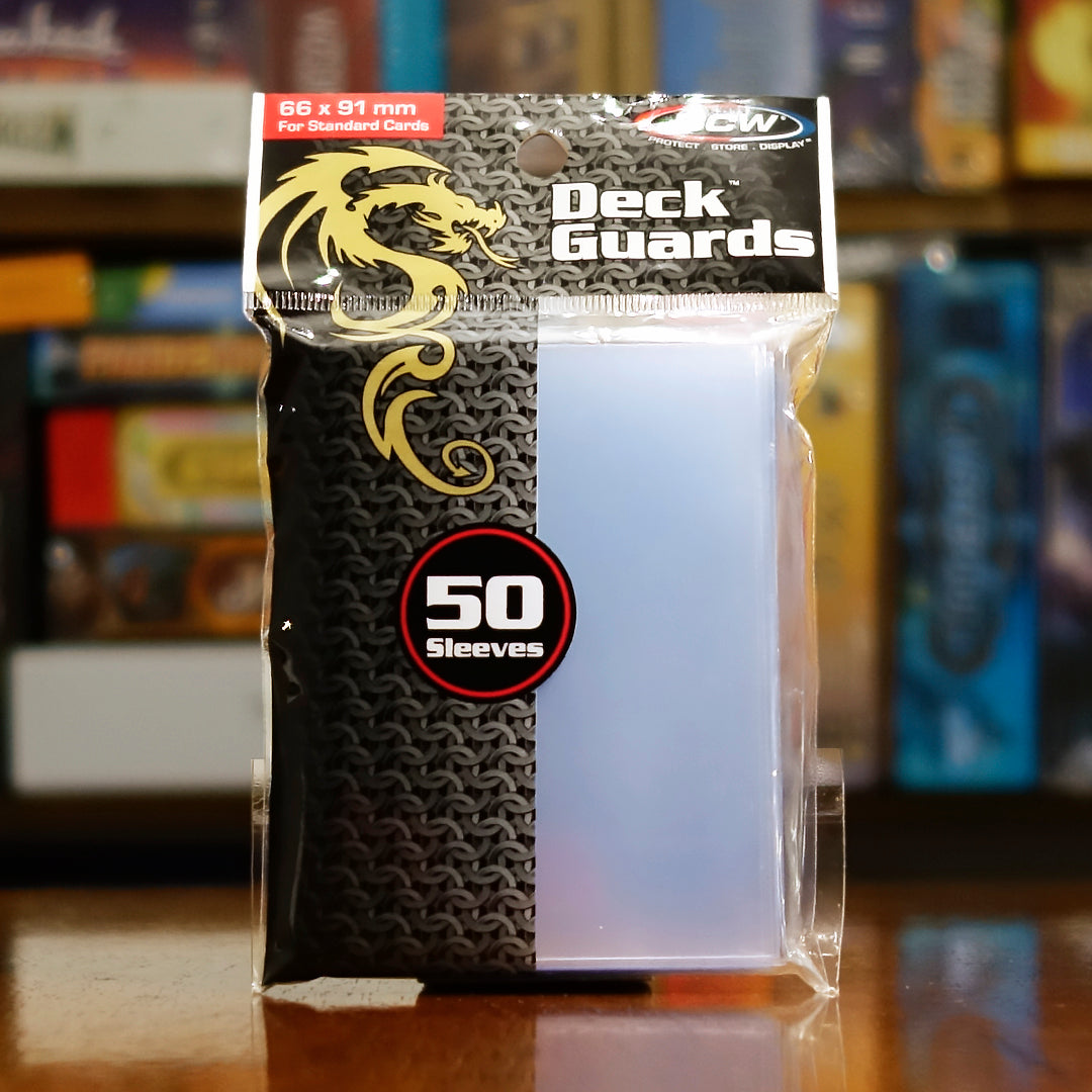 Portada de los protectores de cartas 'BCW Deck Guards (66 x 91 mm)' disponibles en Mana House - Protección, Cartas, Accesorios, Calidad, Durabilidad.