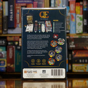 Trasera del juego QE disponible en Mana House – Mecánica de Quantitative Easing, Subastas interactivas, Riesgo de gastar demasiado, Juego estratégico de alto faroleo, Competencia económica divertida.
