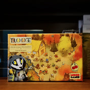Portada de la expansión 'Root: Pack de Secuaces Merodeadores y Caja de Secuaces' disponible en Mana House – Expansión para Root, Nuevos secuaces, Estrategias adicionales, Nuevas piezas para el mapa, Habilidades especiales. Root: Marauder Hirelings Pack & Hireling Box