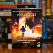 Portada del juego de mesa 'Tough Calls: Dystopia - Emergencias y Desafíos' disponible en Mana House - Ciencia Ficción. Ciencia Ficción, Política.