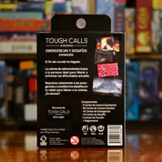 Vista trasera del juego de mesa 'Tough Calls: Dystopia - Emergencias y Desafíos' con detalles y componentes, en Mana House - Ciencia Ficción. Ciencia Ficción, Política.