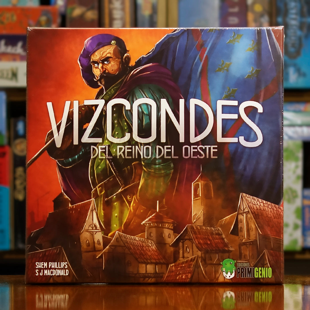 Portada del juego de mesa 'Vizcondes del Reino del Oeste' disponible en Mana House - Medieval. Medieval. 
Viscounts of the West Kingdom