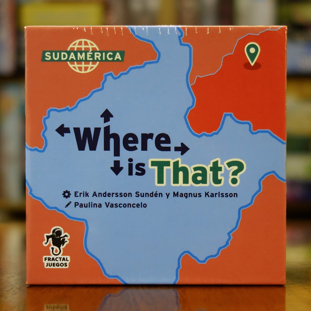 Portada del juego Where is That? disponible en Mana House – Juego de geografía, Colocación de ciudades en el mapa, Competencia educativa, Dos modos de juego, Aprendizaje interactivo. Where is That?: South America